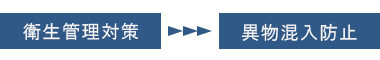 衛生管理対策➡異物混入防止